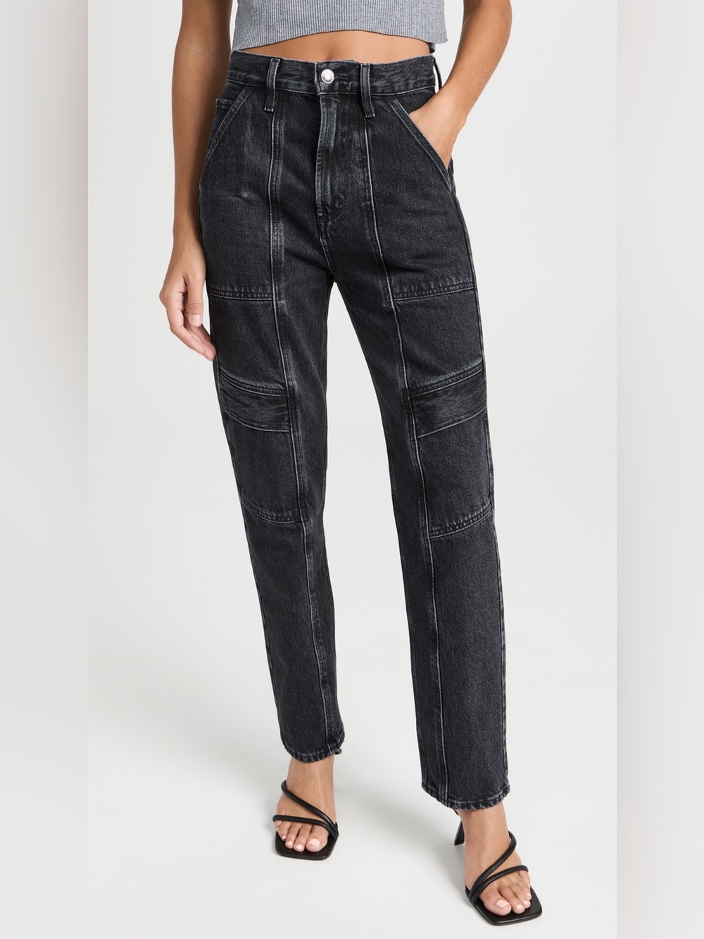 AGOLDE Cooper Cargo straight jeans black